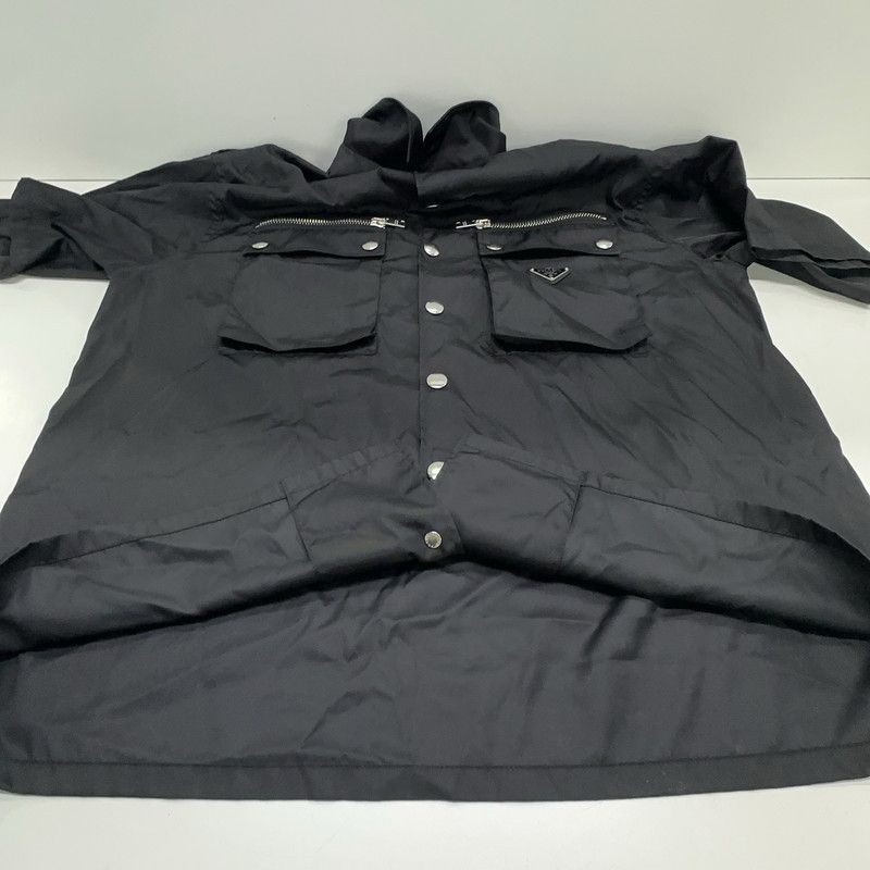 Prada Prada Black Logo Nylon Short Sleeve Shirt Size US M / EU 48-50 / 2 - 11 Thumbnail