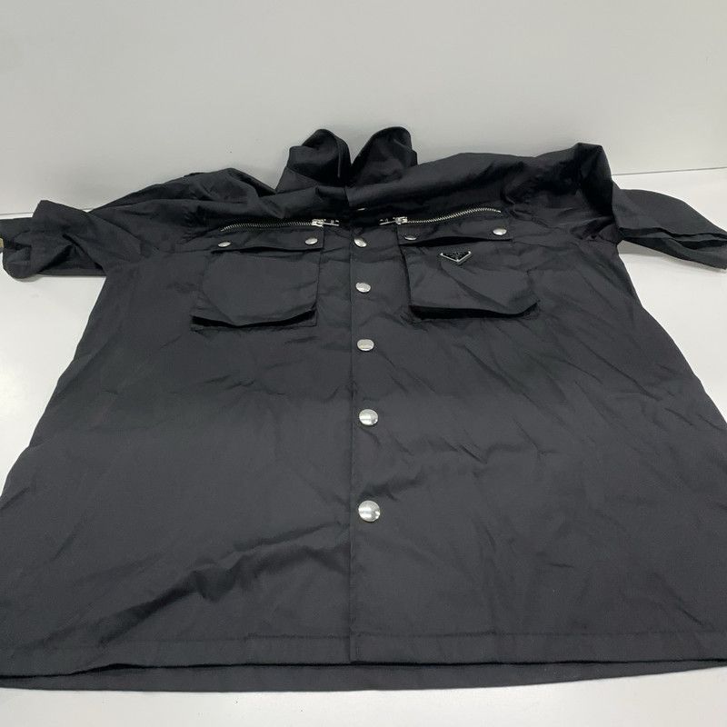 Prada Prada Black Logo Nylon Short Sleeve Shirt Size US M / EU 48-50 / 2 - 15 Thumbnail