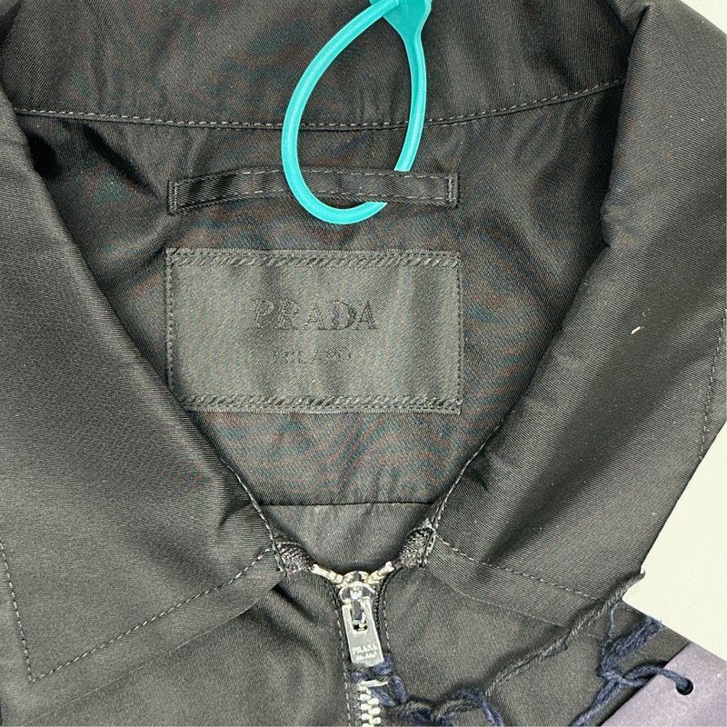 Prada Prada Black Zip Front Long Sleeve Jacket Size US XL / EU 56 / 4 - 4 Thumbnail