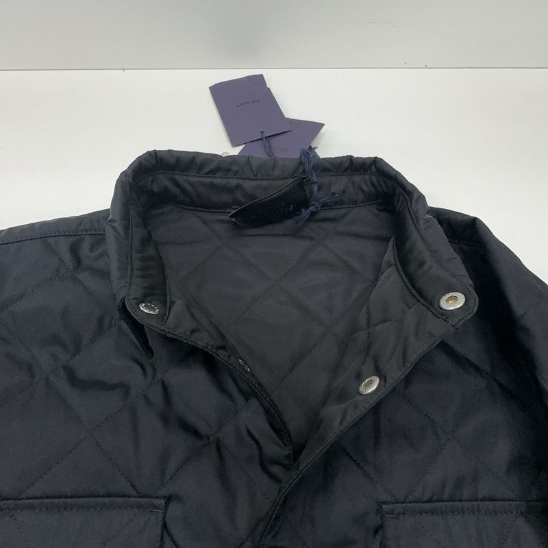 Prada Black Logo Quilted Jacket for Men