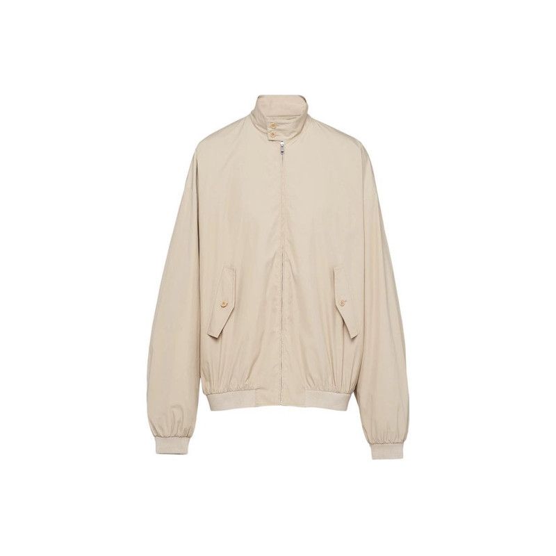Prada Prada SS23 Beige Cotton Blend Pilot Jacket Size US M / EU 48-50 / 2 - 2 Thumbnail