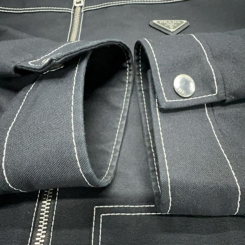 Prada Prada Black Logo Long Sleeve Jacket for Men Size US M / EU 48-50 / 2 - 2 Thumbnail