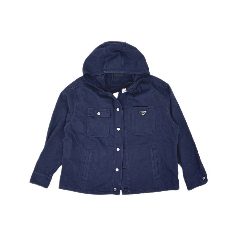 Prada Prada Spring Summer Men's Denim Hoodie Size US L / EU 52-54 / 3 - 9 Thumbnail