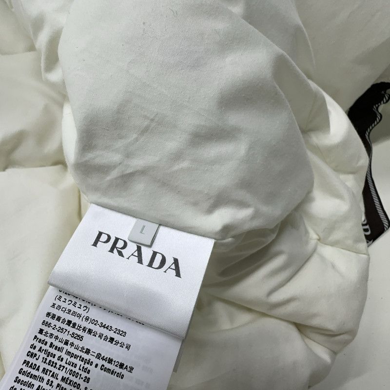 Prada Prada White Long Sleeve Cotton Top Size US L / EU 52-54 / 3 - 3 Thumbnail