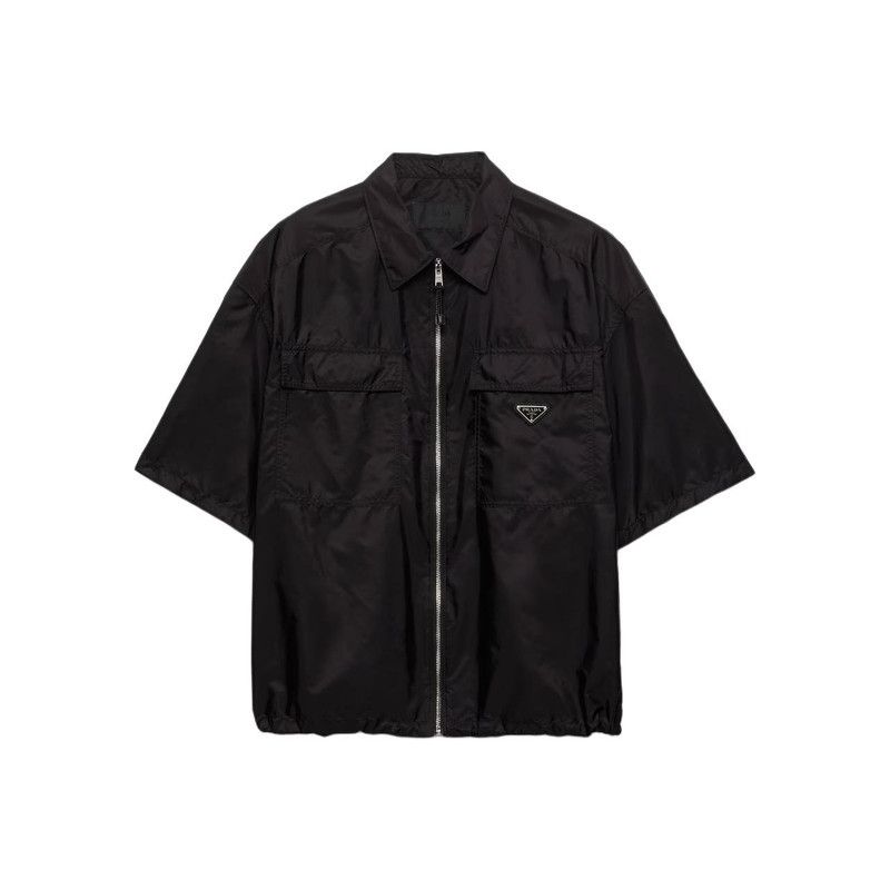 Prada Prada Re-Nylon Black Zip Short Sleeve Shirt Size US S / EU 44-46 / 1 - 2 Thumbnail