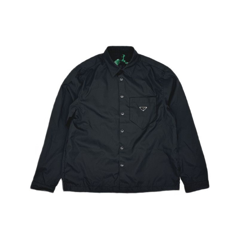 Prada Prada Re-Nylon Logo Long Sleeve Casual Shirt Size US XL / EU 56 / 4 - 8 Thumbnail