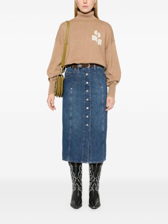 Isabel Marant Etoile ISABEL MARANT ETOILE Women Mid Skirts JU0073FB B3H02E 30BU Blue Size 25" / US 0 / IT 36 - 2 Thumbnail