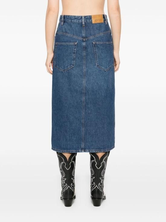 Isabel Marant Etoile ISABEL MARANT ETOILE Women Mid Skirts JU0073FB B3H02E 30BU Blue Size 25" / US 0 / IT 36 - 4 Thumbnail