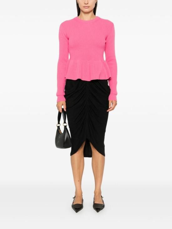 Isabel Marant Etoile ISABEL MARANT ETOILE Women Mid Skirts JU0233FA B3K02E 01BK Black Size 26" / US 2 / IT 38 - 4 Thumbnail