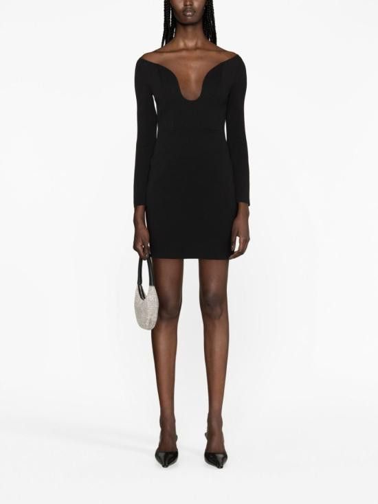 Solace London SOLACE LONDON Women Short Skirts OS36020 CREPEKNITBLACK Black Size M / US 6-8 / IT 42-44 - 4 Thumbnail