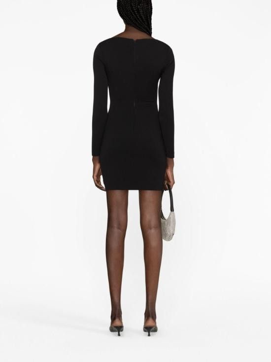 Solace London SOLACE LONDON Women Short Skirts OS36020 CREPEKNITBLACK Black Size M / US 6-8 / IT 42-44 - 2 Thumbnail