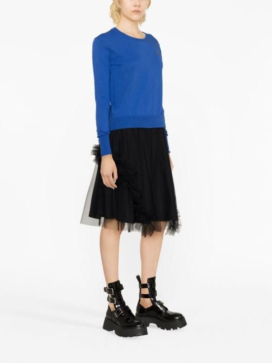 Vivienne Westwood VIVIENNE WESTWOOD Women Sweater 1803002S Y0010K401 Blue Size L / US 10 / IT 46 - 3 Thumbnail