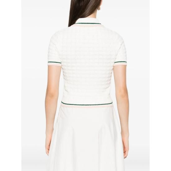 Casablanca CASABLANCA Women Polo Shirts KW 1017 01 WHITE Size S / US 4 / IT 40 - 2 Thumbnail
