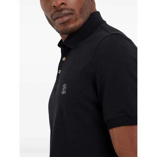 Brunello Cucinelli BRUNELLO CUCINELLI Men Polo Shirts ME8548770 CGB88 BLACK Size US S / EU 44-46 / 1 - 3 Thumbnail