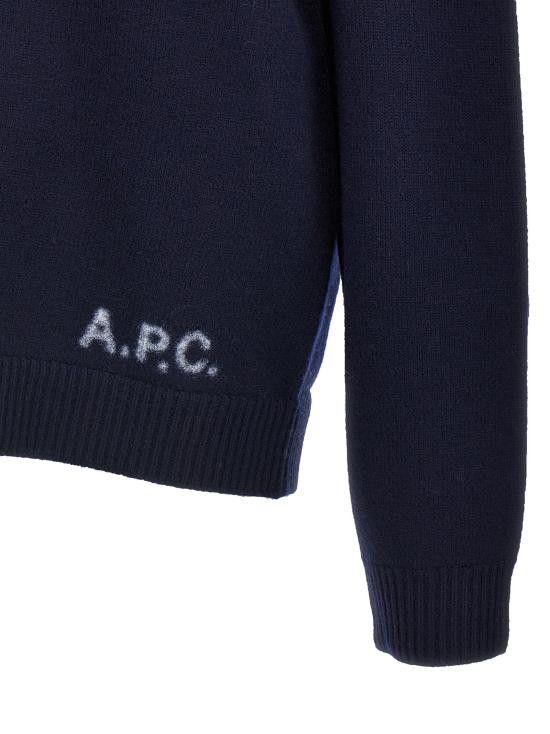 A.P.C. A.P.C. Men Sweater WVBDJ H23059 IAK Blue Size US XL / EU 56 / 4 - 4 Thumbnail
