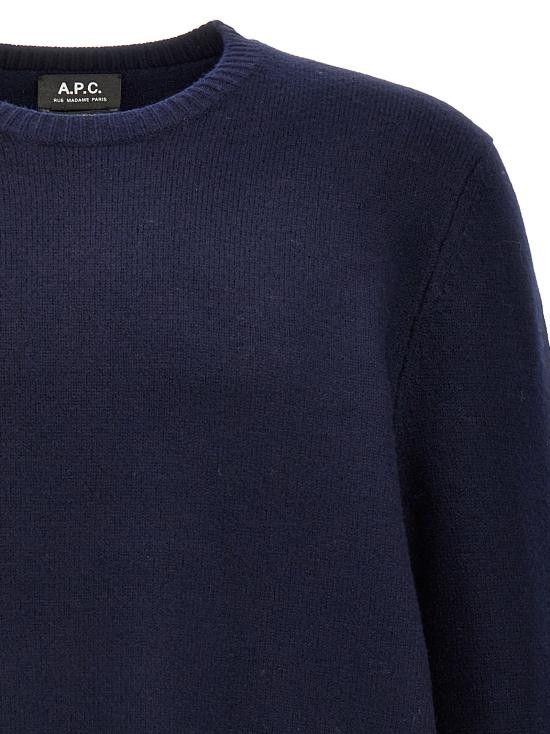 A.P.C. A.P.C. Men Sweater WVBDJ H23059 IAK Blue Size US XL / EU 56 / 4 - 3 Thumbnail
