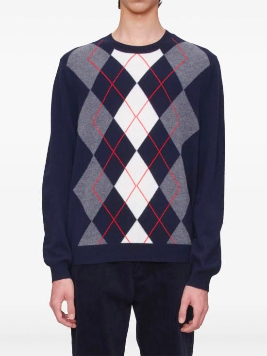 A.P.C. A.P.C. Men Sweater WVBDR H23419 IAK Blue Size US XL / EU 56 / 4 - 2 Thumbnail