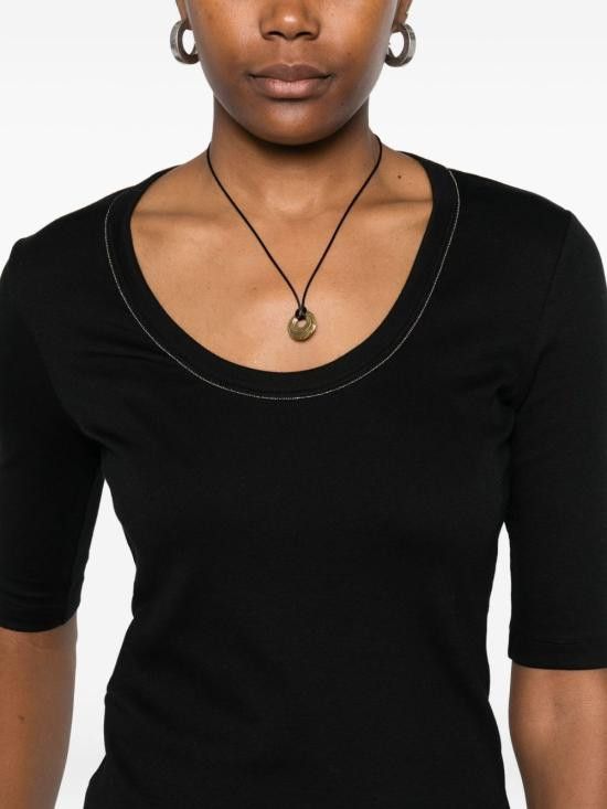 Fabiana Filippi FABIANA FILIPPI Women Sweater JED215F603 L542825 Black Size M / US 6-8 / IT 42-44 - 4 Thumbnail