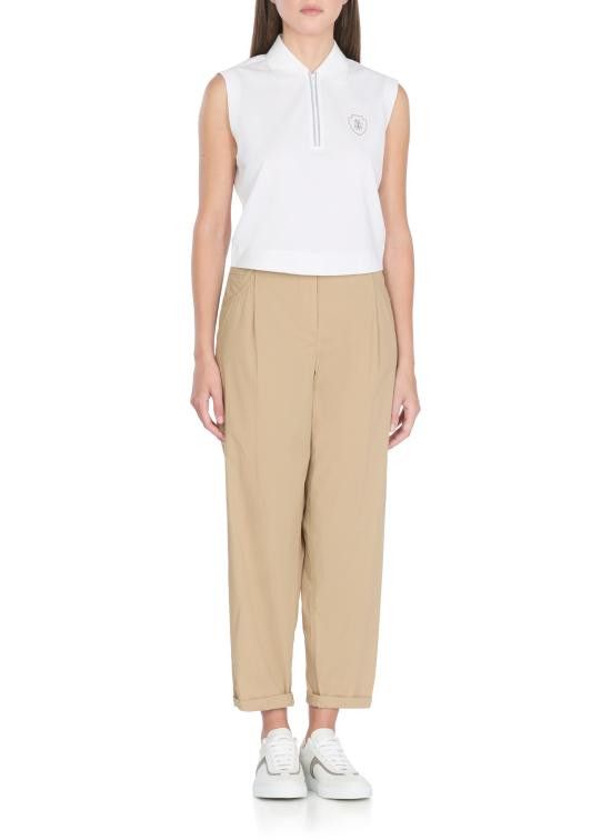 Brunello Cucinelli BRUNELLO CUCINELLI Women Polo Shirts ML944VD115 C159 White Size M / US 6-8 / IT 42-44 - 2 Thumbnail