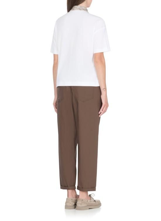 Brunello Cucinelli BRUNELLO CUCINELLI Women Polo Shirts M0T63HH505 C6159 White Size M / US 6-8 / IT 42-44 - 3 Thumbnail