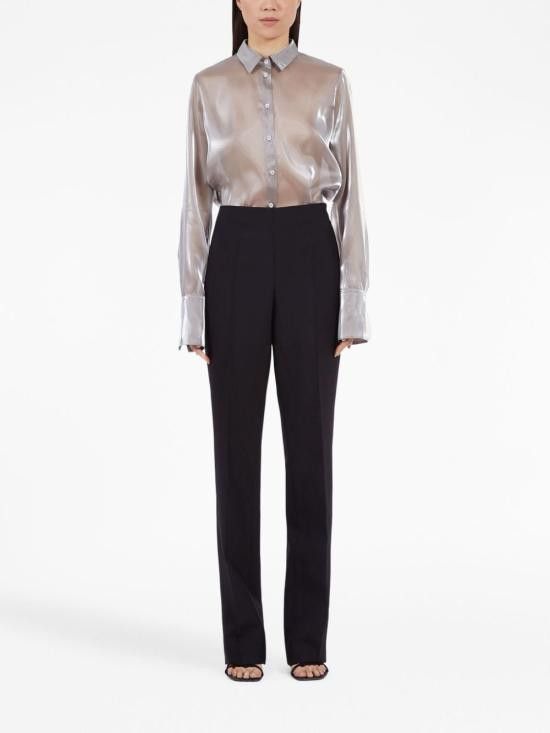 Salvatore Ferragamo SALVATORE FERRAGAMO Women Straight Pants 13C444 763766010 Black Size 30" / US 8 / IT 44 - 2 Thumbnail
