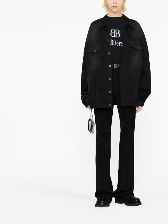 Balenciaga BALENCIAGA Women Straight Pants 725513 TNT361070 Black Size 27" / US 4 / IT 40 - 2 Thumbnail