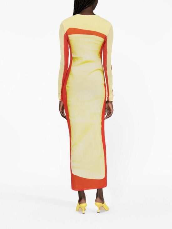 Loewe LOEWE Women Long Skirts S359Y09XBF 8107 Yellow Size L / US 10 / IT 46 - 3 Thumbnail