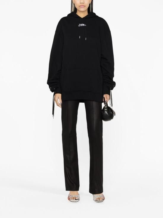 Jean Paul Gaultier JEAN PAUL GAULTIER Women Hoodies SW021B J03300 Black Size S / US 4 / IT 40 - 4 Thumbnail
