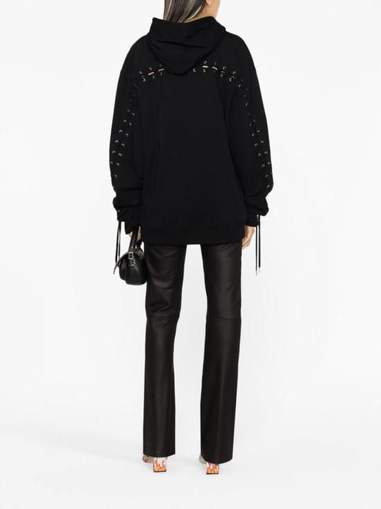 Jean Paul Gaultier JEAN PAUL GAULTIER Women Hoodies SW021B J03300 Black Size S / US 4 / IT 40 - 3 Thumbnail