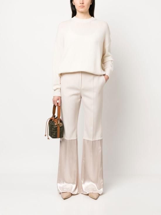 Fendi FENDI Women Straight Pants FR6455 ANQ4F084J White Size 27" / US 4 / IT 40 - 5 Thumbnail