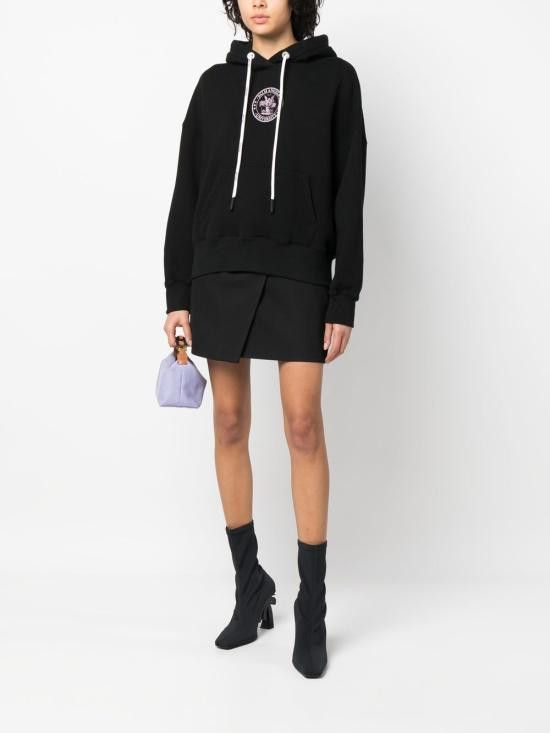 Palm Angels PALM ANGELS Women Hoodies PWBB023S23FLE003 1033 Black Size S / US 4 / IT 40 - 3 Thumbnail