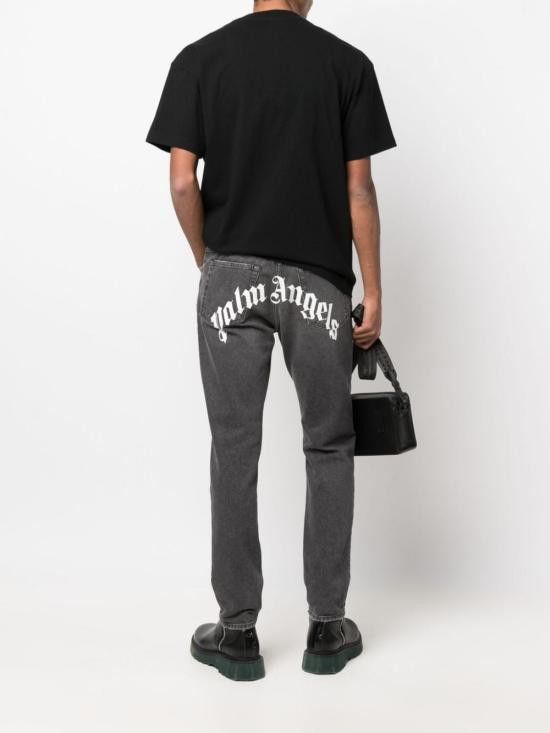 Palm Angels PALM ANGELS Men Denim Pants PMYA012C99DEN001 1001 Black Size US 31 - 2 Thumbnail