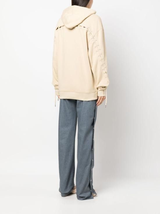 Jean Paul Gaultier JEAN PAUL GAULTIER Women Hoodies SW021B J03368 Beige Size S / US 4 / IT 40 - 3 Thumbnail
