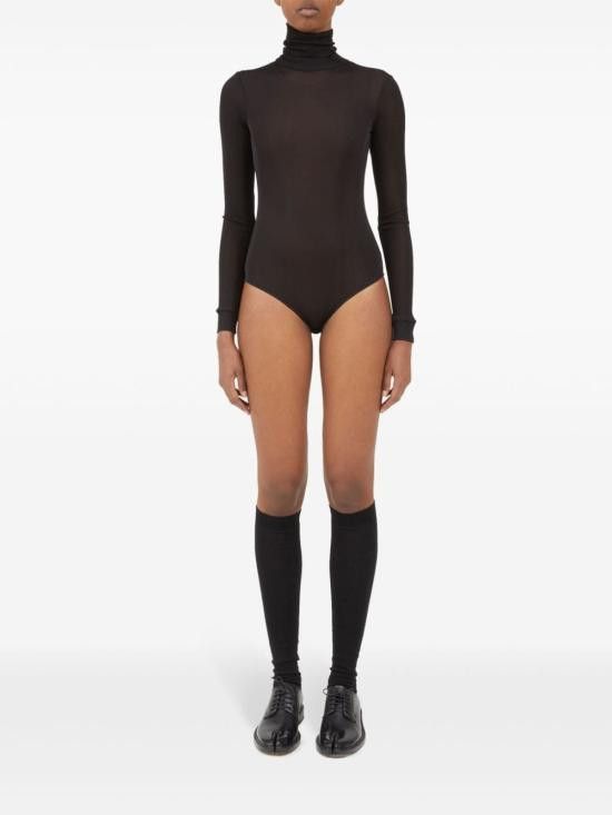 Maison Margiela MAISON MARGIELA Women Bodysuit Tops S51NA0104 S24468900 Black Size XS / US 0-2 / IT 36-38 - 6 Thumbnail