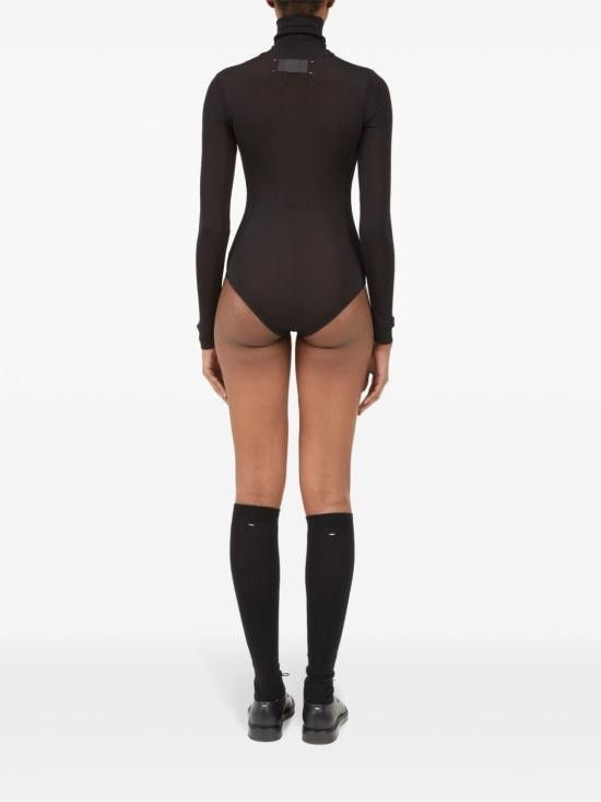 Maison Margiela MAISON MARGIELA Women Bodysuit Tops S51NA0104 S24468900 Black Size XS / US 0-2 / IT 36-38 - 4 Thumbnail