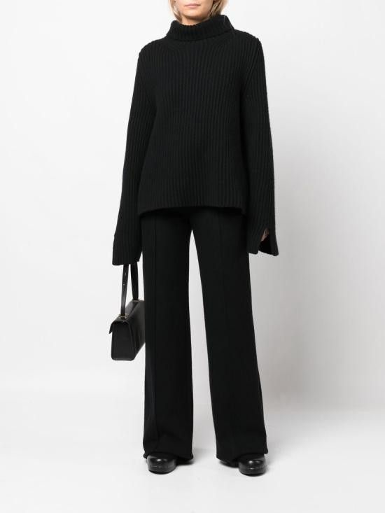 Chloe CHLOE Women Straight Pants CHC22WPA46 069001 Black Size 28" / US 6 / IT 42 - 6 Thumbnail