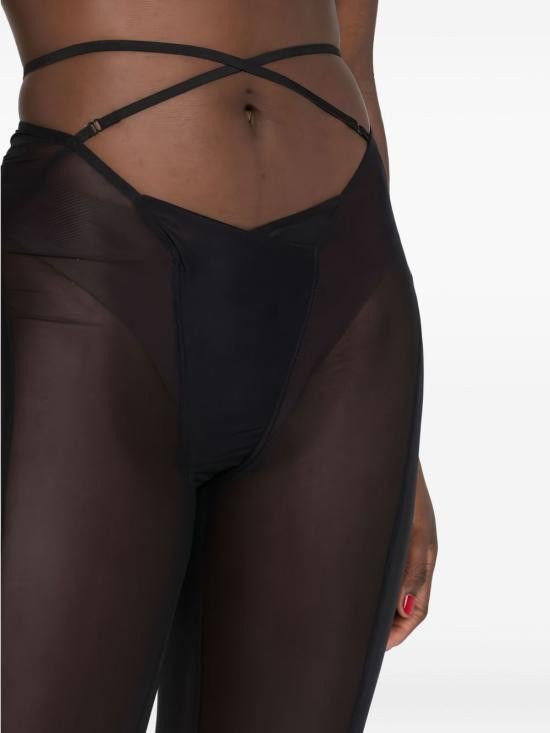 KNWLS KNWLS Women Straight Pants FW22 CELET0 BLACK Black Size 28" / US 6 / IT 42 - 5 Thumbnail