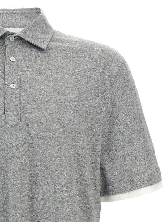 Brunello Cucinelli BRUNELLO CUCINELLI Men Polo Shirts MW8353966 CJC56 White Size US M / EU 48-50 / 2 - 4 Thumbnail