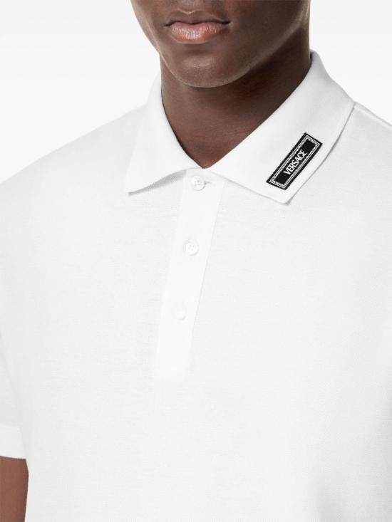 Versace VERSACE Men Polo Shirts 1013906 1A112761W010 White Size US S / EU 44-46 / 1 - 2 Thumbnail