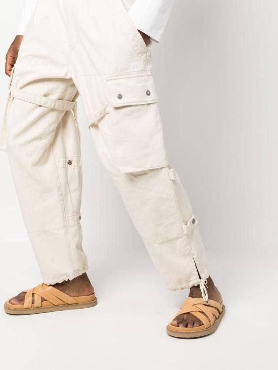 Isabel Marant ISABEL MARANT Women Straight Pants PA0099FA A2G02I ELORE23EC Beige Size 26" / US 2 / IT 38 - 2 Thumbnail