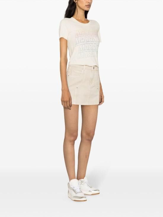 Isabel Marant Etoile ISABEL MARANT ETOILE Women Mid Skirts JU0095FB B1H02E VESNA23EC Beige Size 26" / US 2 / IT 38 - 3 Thumbnail