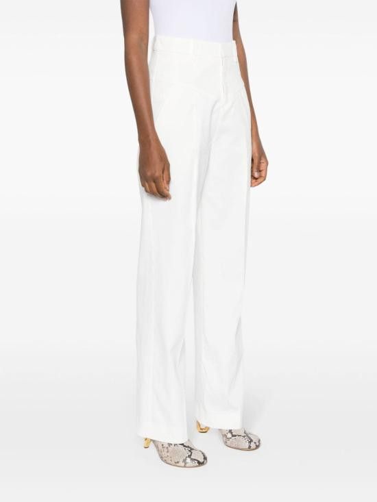Isabel Marant ISABEL MARANT Women Straight Pants PA0270FB B1F04I STAYA20WH White Size 27" / US 4 / IT 40 - 4 Thumbnail
