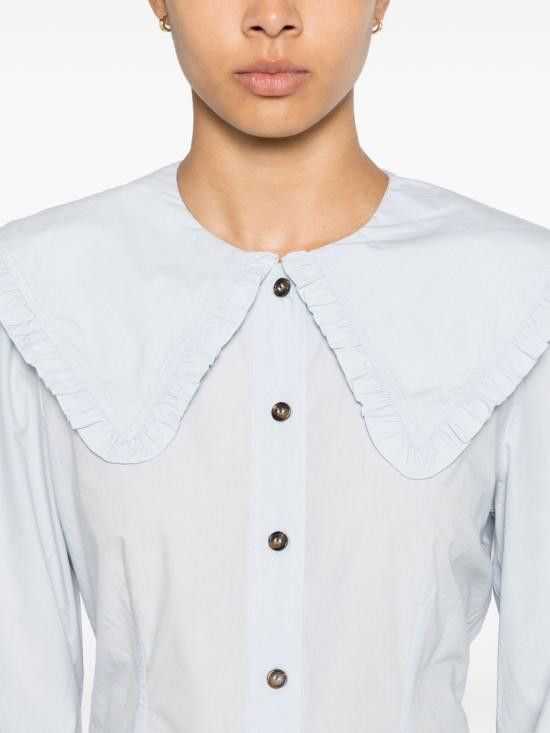 Ganni GANNI Women Shirts F8638 694 White Size XS / US 0-2 / IT 36-38 - 3 Thumbnail