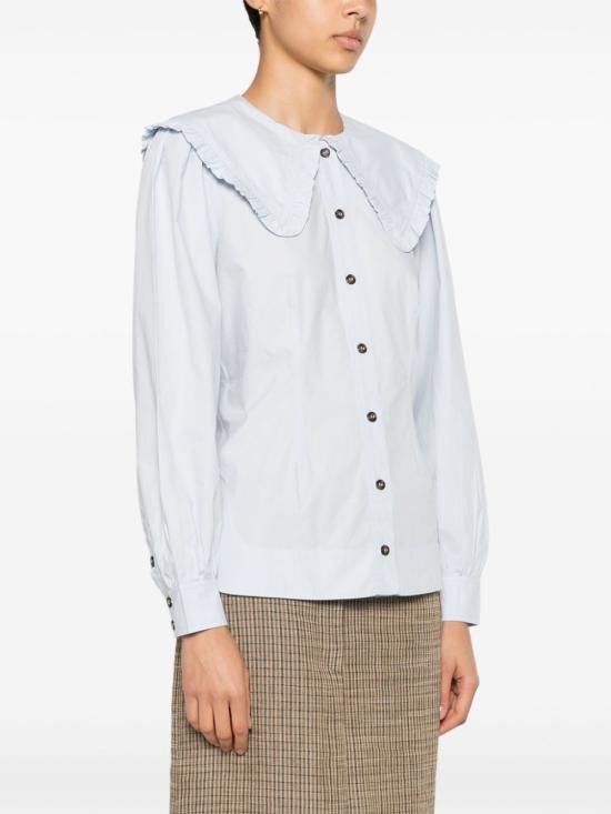 Ganni GANNI Women Shirts F8638 694 White Size XS / US 0-2 / IT 36-38 - 4 Thumbnail