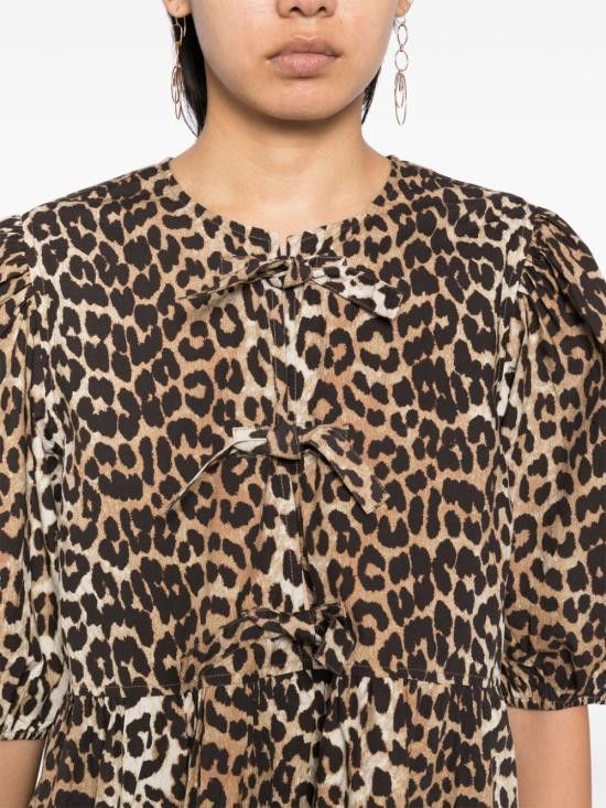 Ganni GANNI Women Short Skirts F9758 943 Brown Size XS / US 0-2 / IT 36-38 - 4 Thumbnail