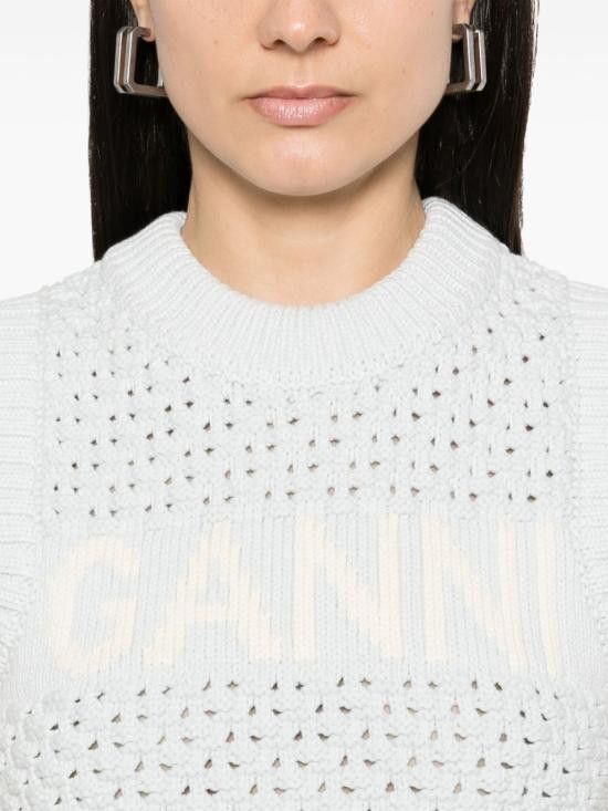 Ganni GANNI Women Sweater K2348 628 White Size XS / US 0-2 / IT 36-38 - 3 Thumbnail