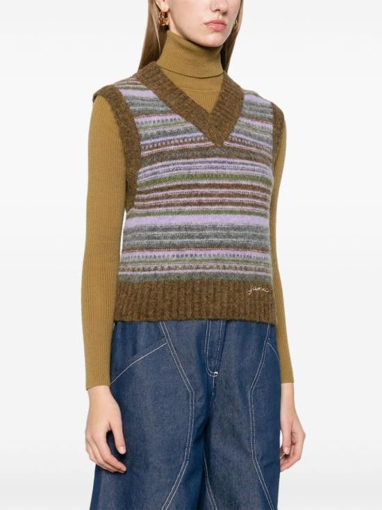 Ganni GANNI Women Sweater K2356 838 Green Size M / US 6-8 / IT 42-44 - 4 Thumbnail