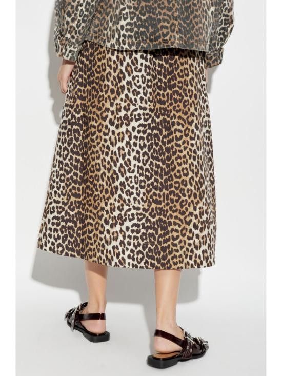 Ganni GANNI Women Mid Skirts F9365 943 Brown Size 26" / US 2 / IT 38 - 4 Thumbnail