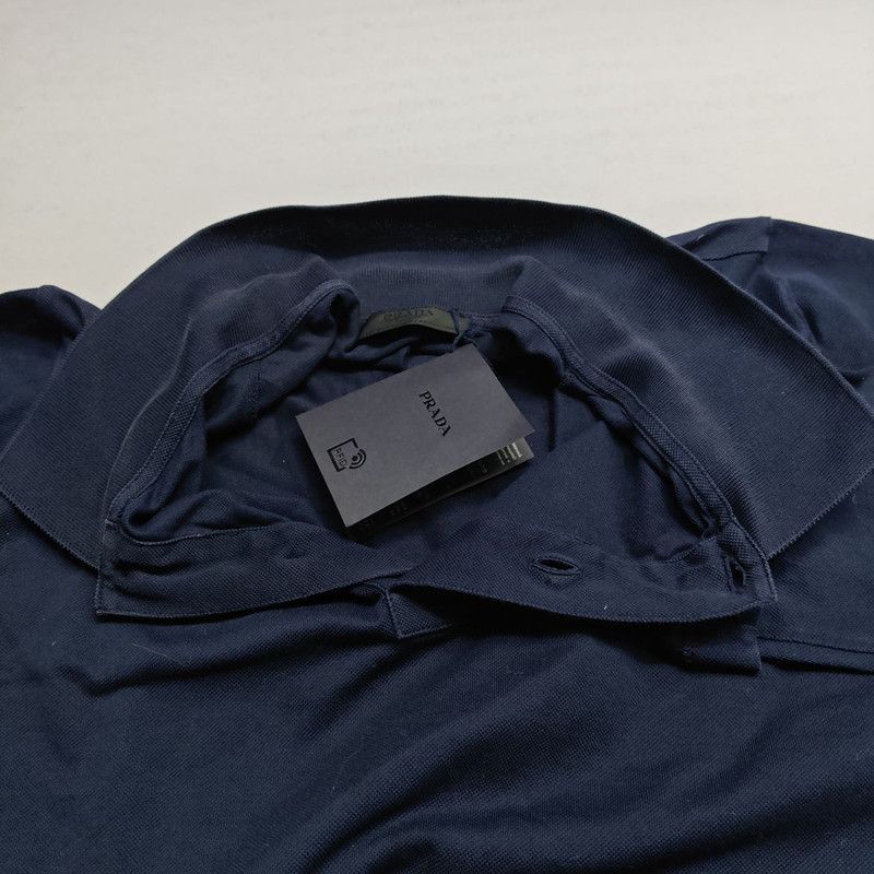 Prada Prada Stylish Casual Polo Shirt Navy Blue Size US L / EU 52-54 / 3 - 16 Thumbnail