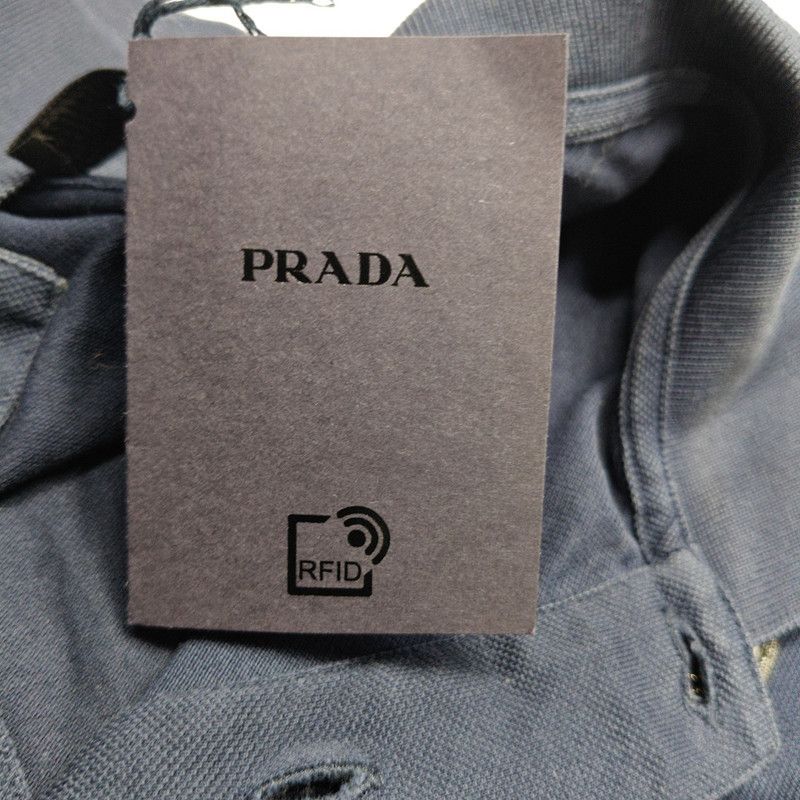 Prada Prada Stylish Casual Polo Shirt Navy Blue Size US L / EU 52-54 / 3 - 5 Thumbnail